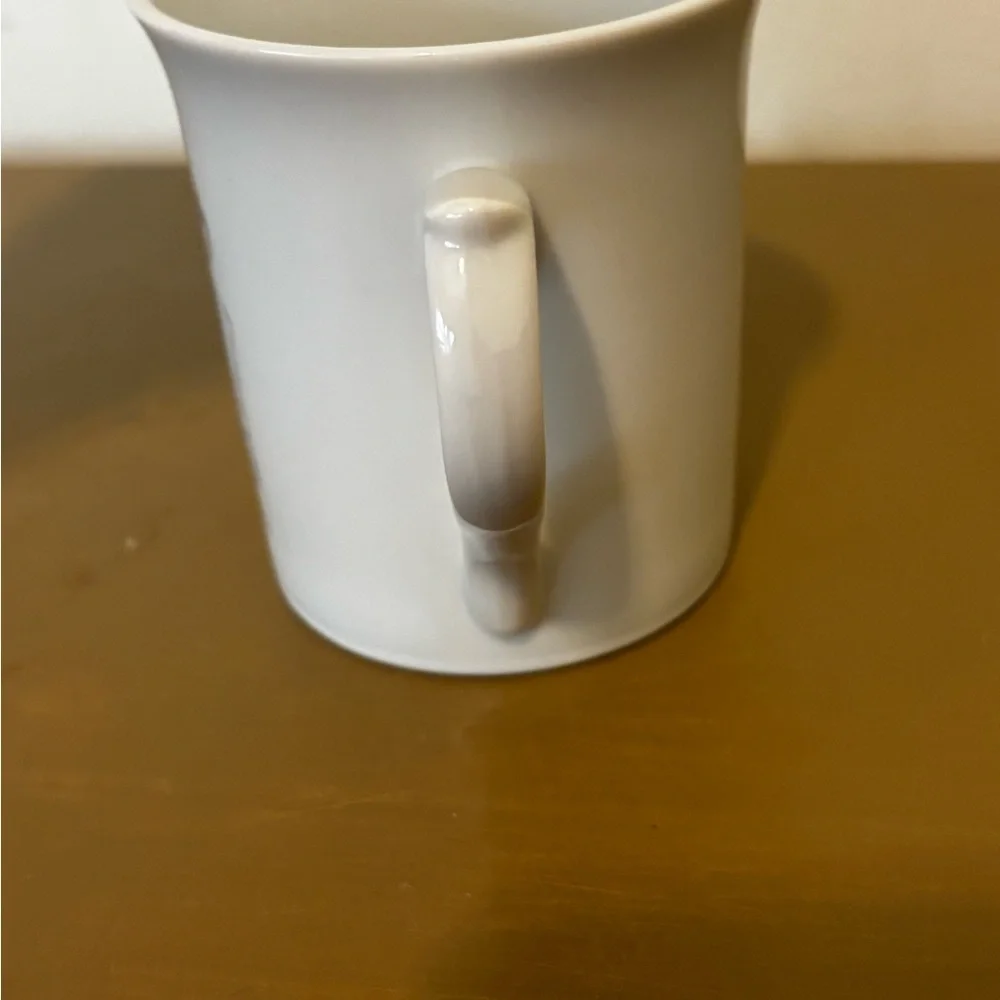 1985 Precious Moments White Porcelain Princess Mug with Gold Crown